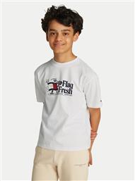 T-SHIRT FLAG FUN KB0KB09354 S ΛΕΥΚΟ REGULAR FIT TOMMY HILFIGER