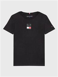 T-SHIRT FLAG KB0KB08033 D ΜΑΥΡΟ REGULAR FIT TOMMY HILFIGER