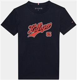 T-SHIRT HILFIGER SCRIPT TEE S/S KB0KB08679 ΜΠΛΕ REGULAR FIT TOMMY HILFIGER