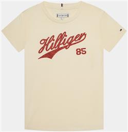 T-SHIRT HILFIGER SCRIPT TEE S/S KG0KG07718 ΕΚΡΟΥ REGULAR FIT TOMMY HILFIGER