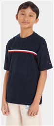 T-SHIRT KB0KB08580 ΣΚΟΥΡΟ ΜΠΛΕ REGULAR FIT TOMMY HILFIGER