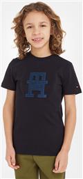 T-SHIRT KS0KS00527 ΣΚΟΥΡΟ ΜΠΛΕ REGULAR FIT TOMMY HILFIGER