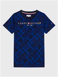 T-SHIRT MONOGRAM KS0KS00298 ΣΚΟΥΡΟ ΜΠΛΕ REGULAR FIT TOMMY HILFIGER