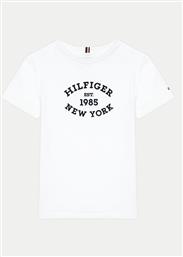 T-SHIRT MONOTYPE FLOCK KB0KB08658 ΛΕΥΚΟ REGULAR FIT TOMMY HILFIGER