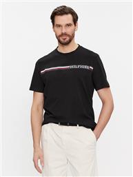T-SHIRT MONOTYPE MW0MW33688 ΜΑΥΡΟ REGULAR FIT TOMMY HILFIGER
