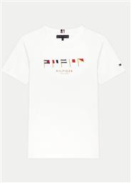 T-SHIRT MULTIFLAG KB0KB09532 D ΛΕΥΚΟ REGULAR FIT TOMMY HILFIGER από το MODIVO