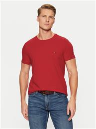 T-SHIRT MW0MW10800 ΚΟΚΚΙΝΟ SLIM FIT TOMMY HILFIGER