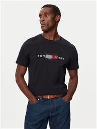 T-SHIRT MW0MW36455 ΣΚΟΥΡΟ ΜΠΛΕ REGULAR FIT TOMMY HILFIGER από το MODIVO