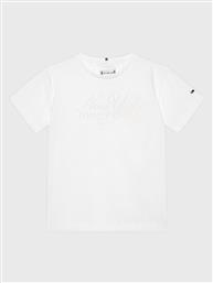 T-SHIRT NY SCRIPT KG0KG07086 M ΛΕΥΚΟ REGULAR FIT TOMMY HILFIGER