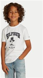 T-SHIRT PALM PRINT KB0KB09649 D ΛΕΥΚΟ REGULAR FIT TOMMY HILFIGER από το MODIVO