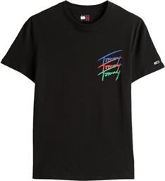 T-SHIRT Q-ROA-36022 ΜΑΥΡΟ REGULAR FIT TOMMY HILFIGER