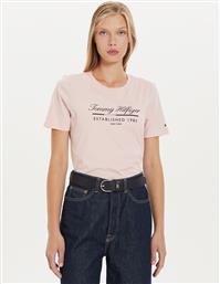 T-SHIRT SCRIPT GRAPHIC WW0WW43502 ΡΟΖ REGULAR FIT TOMMY HILFIGER