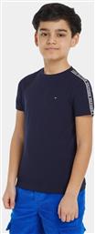 T-SHIRT TAPE KB0KB08782 S ΣΚΟΥΡΟ ΜΠΛΕ REGULAR FIT TOMMY HILFIGER