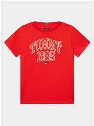 T-SHIRT VARSITY KB0KB08206 D ΚΟΚΚΙΝΟ REGULAR FIT TOMMY HILFIGER