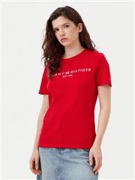 T-SHIRT WW0WW40276 ΚΟΚΚΙΝΟ REGULAR FIT TOMMY HILFIGER