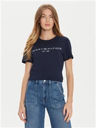 T-SHIRT WW0WW40276 ΣΚΟΥΡΟ ΜΠΛΕ REGULAR FIT TOMMY HILFIGER