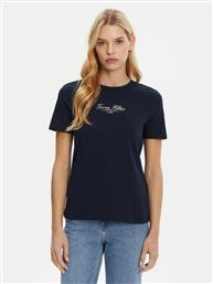 T-SHIRT WW0WW45428 ΣΚΟΥΡΟ ΜΠΛΕ REGULAR FIT TOMMY HILFIGER