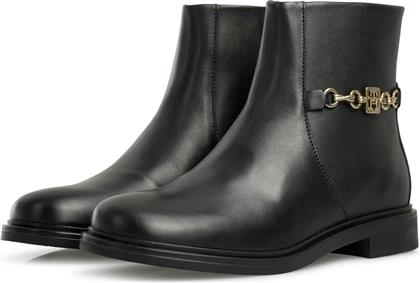 TH CHAIN LEATHER LOW BOOTIE FW0FW08251 - THBDS TOMMY HILFIGER