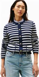 TOMMY JEANS ΓΥΝΑΙΚΕΙΑ ΖΑΚΕΤΑ ΔΙΠΛΗΣ ΟΨΗΣ ΜΕ ΜΕΤΑΛΛΙΚΟ ΛΟΓΟΤΥΠΟ REGULAR FIT - WW0WW40846 ΣΚΟΥΡΟ ΜΠΛΕ TOMMY HILFIGER