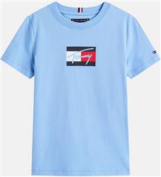TOMMY SCRIPT FLAG PRINT TEE SS TOMMY HILFIGER