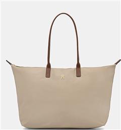 ΤΣΑΝΤΑ ΧΡΩΜΑ: ΜΠΕΖ, AW0AW17996 TOMMY HILFIGER