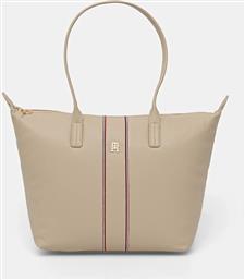 ΤΣΑΝΤΑ ΧΡΩΜΑ: ΜΠΕΖ, AW0AW17999 TOMMY HILFIGER