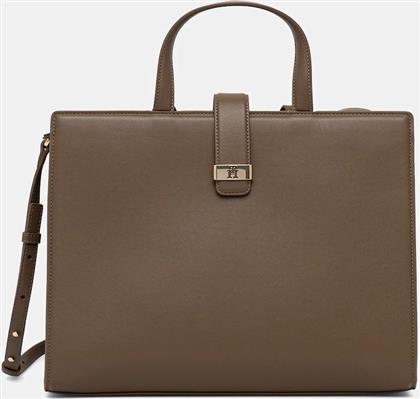 ΤΣΑΝΤΑ ΧΡΩΜΑ: ΜΠΕΖ, AW0AW18287 TOMMY HILFIGER