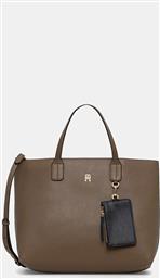 ΤΣΑΝΤΑ ΧΡΩΜΑ: ΚΑΦΕ, AW0AW18122 TOMMY HILFIGER