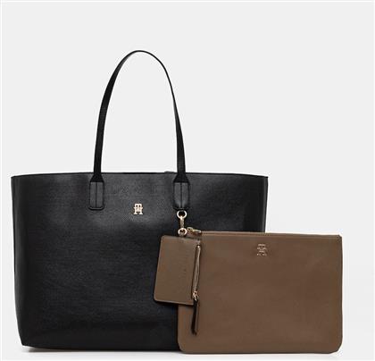 ΤΣΑΝΤΑ ΧΡΩΜΑ: ΜΑΥΡΟ, AW0AW18173 TOMMY HILFIGER