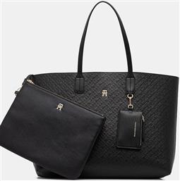 ΤΣΑΝΤΑ ΔΥΟ ΟΨΕΩΝ ΧΡΩΜΑ: ΜΑΥΡΟ, AW0AW17687 TOMMY HILFIGER