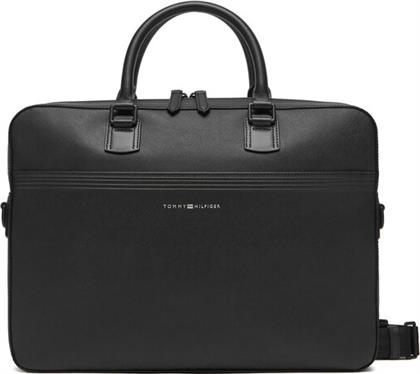 ΤΣΑΝΤΑ ΓΙΑ LAPTOP TH BUSINESS LEATHER COMP BAG AM0AM13214 ΜΑΥΡΟ TOMMY HILFIGER