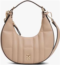 ΤΣΑΝΤΑ ΩΜΟΥ ΜΕ ΚΑΠΙΤΟΝΕ ΣΧΕΔΙΟ ΚΑΙ ΜΕΤΑΛΛΙΚΟ MONOGRAM ''FEMININE'' - AW0AW17635 ΜΠΕΖ TOMMY HILFIGER