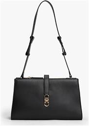 ΤΣΑΝΤΑ ΩΜΟΥ ΜΕ ΜΕΤΑΛΛΙΚΟ ΜΟΝΟΓΡΑΜΜΑ ''LIBRE'' - AW0AW17718 ΜΑΥΡΟ TOMMY HILFIGER