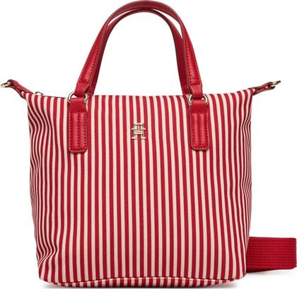 ΤΣΑΝΤΑ POPPY SUMMER SMALL TOTE AW0AW17202 ΚΟΚΚΙΝΟ TOMMY HILFIGER