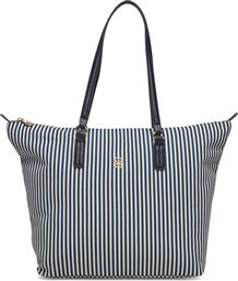 ΤΣΑΝΤΑ POPPY SUMMER TOTE AW0AW17203 ΣΚΟΥΡΟ ΜΠΛΕ TOMMY HILFIGER