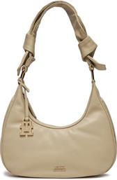 ΤΣΑΝΤΑ PUSHLOCK LEATHER HOBO AW0AW16073 ΜΠΕΖ TOMMY HILFIGER