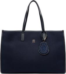 ΤΣΑΝΤΑ TH CITY LARGE TOTE MELTON AW0AW18215 ΣΚΟΥΡΟ ΜΠΛΕ TOMMY HILFIGER