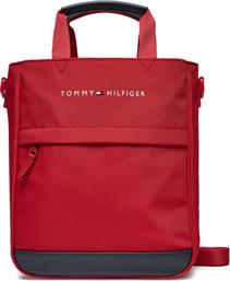 ΤΣΑΝΤΑ TH ESSENTIAL SHOULDER BAG AU0AU01950 ΚΟΚΚΙΝΟ TOMMY HILFIGER