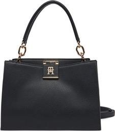 ΤΣΑΝΤΑ TH HER MINI TOTE AW0AW17190 ΜΑΥΡΟ TOMMY HILFIGER