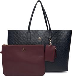 ΤΣΑΝΤΑ TH ICON TOTE MONO AW0AW18174 ΣΚΟΥΡΟ ΜΠΛΕ TOMMY HILFIGER