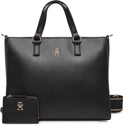 ΤΣΑΝΤΑ TH JOY SATCHEL AW0AW16814 ΜΑΥΡΟ TOMMY HILFIGER