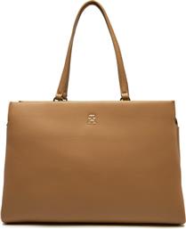 ΤΣΑΝΤΑ TH LEGACY TOTE AW0AW17197 ΚΑΦΕ TOMMY HILFIGER