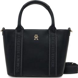 ΤΣΑΝΤΑ TH LOGOTAPE MINI TOTE AW0AW17201 ΜΑΥΡΟ TOMMY HILFIGER