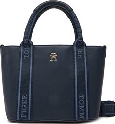 ΤΣΑΝΤΑ TH LOGOTAPE MINI TOTE AW0AW17201 ΣΚΟΥΡΟ ΜΠΛΕ TOMMY HILFIGER