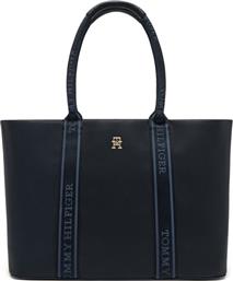 ΤΣΑΝΤΑ TH LOGOTAPE TOTE AW0AW17198 ΣΚΟΥΡΟ ΜΠΛΕ TOMMY HILFIGER