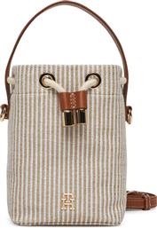 ΤΣΑΝΤΑ TH PREMIUM BEACH LE BUCKET AW0AW17215 ΜΠΕΖ TOMMY HILFIGER