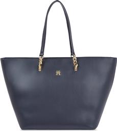 ΤΣΑΝΤΑ TH REFINED TOTE AW0AW16112 ΣΚΟΥΡΟ ΜΠΛΕ TOMMY HILFIGER