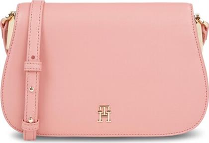 ΤΣΑΝΤΑ TH SPRING CHIC FLAP CROSSOVER AW0AW15974 ΡΟΖ TOMMY HILFIGER