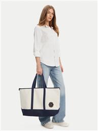 ΤΣΑΝΤΑ TH SUMMER TOTE AM0AM13557 ΛΕΥΚΟ TOMMY HILFIGER από το EPAPOUTSIA