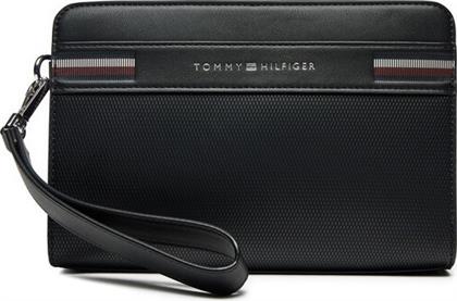 ΤΣΑΝΤΑΚΙ TH CORP TEXTURE POUCH AM0AM12776 ΜΑΥΡΟ TOMMY HILFIGER